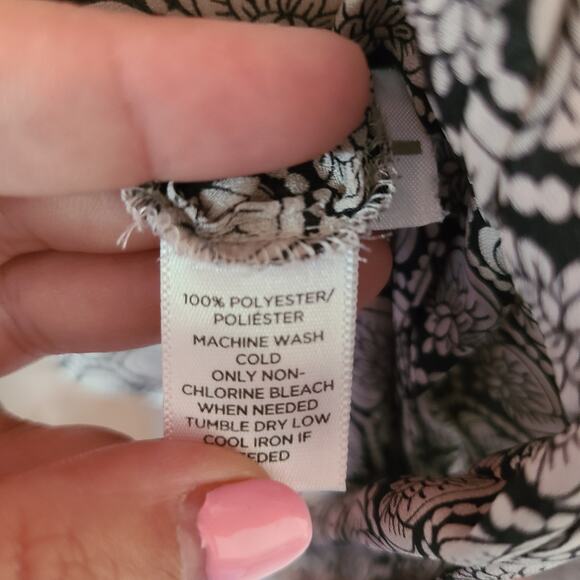 LOFT Long Sleeve Blouse Tan and Black Size Small - Picture 5 of 5